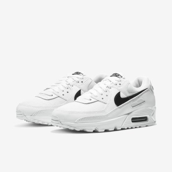 Nike Air Max 90 - Női Utcai Cipő - Fehér/Fehér/Fekete